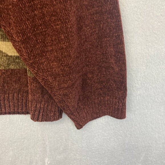 Vintage Bergati Chenille Sweater Mens XL Geometric Retro Pullover Soft Comfy - Picture 12 of 12